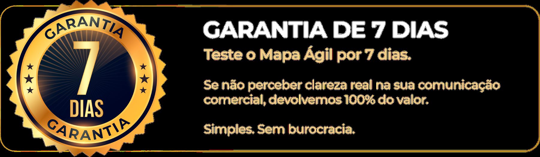 Garantia incondicional de 7 dias